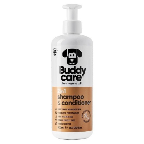 Szampon i odżywka dla psów 2w1 Kokos aloes B5 500 ml Buddycare