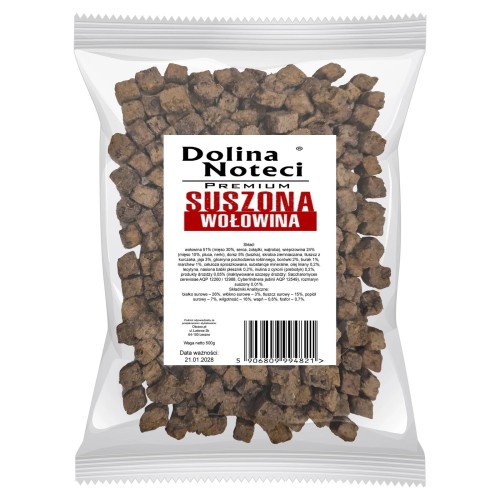 DOLINA NOTECI Karma suszona dla psa WOŁOWINA 500G