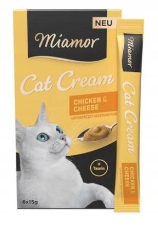 Miamor cat cream 6x15g Pasta przysmak Kurczak Ser tauryna