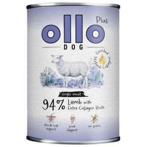 Mokra karma dla psa OLLO PLUS JAGNIĘCINA + KOLAGEN 400G