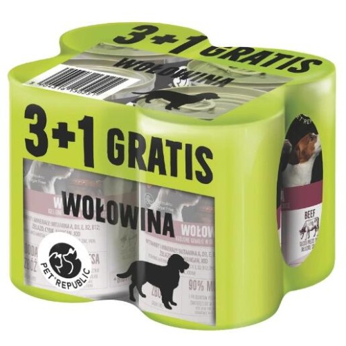 Karma mokra dla psa Pet Republic wołowina bezzbożowa 400g 3+1 gratis