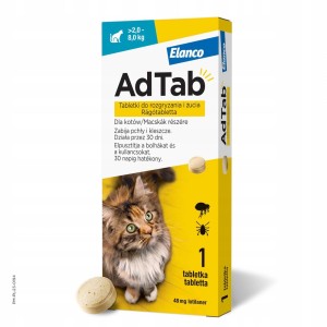 ADTAB CAT tabletka na pchły kleszcze kot 2-8 kg