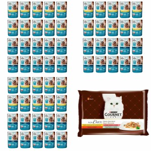 Zestaw Purina Gourmet A La Carte 4x85g + Frendi 60x100g Mix mięs i ryb