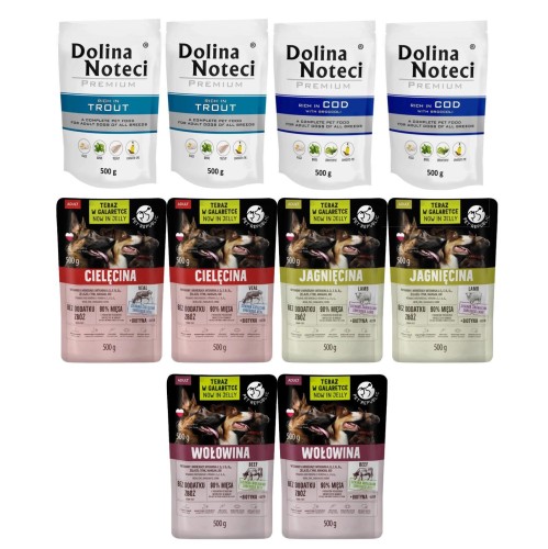 Dolina Noteci + PetRepublic saszetki MIX SMAKÓW 10x500g