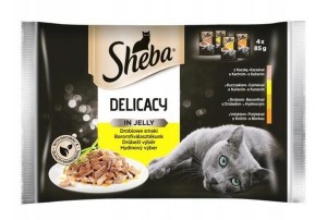 SHEBA 4x85g Smaki Drobiowe w galaretce Mix