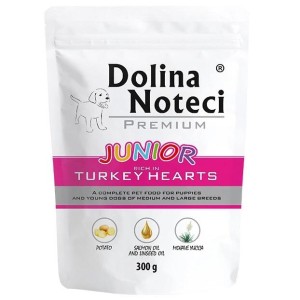 Mokra karma dla psa JUNIOR Dolina Noteci Premium SERCA Z INDYKA 300g