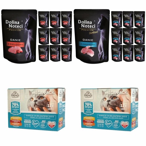 Dolina Noteci +FRENDI dla kota MIX SMAKÓW 40x 85g