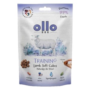 Ollo AIR-DRIED TRAINING SOFT CUBES LAMB JAGNIĘCINA monobiałkowy przysmak 80