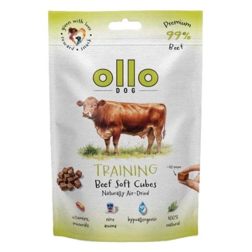 Ollo AIR-DRIED TRAINING SOFT CUBES BEEF WOŁOWINA monobiałkowe 80g