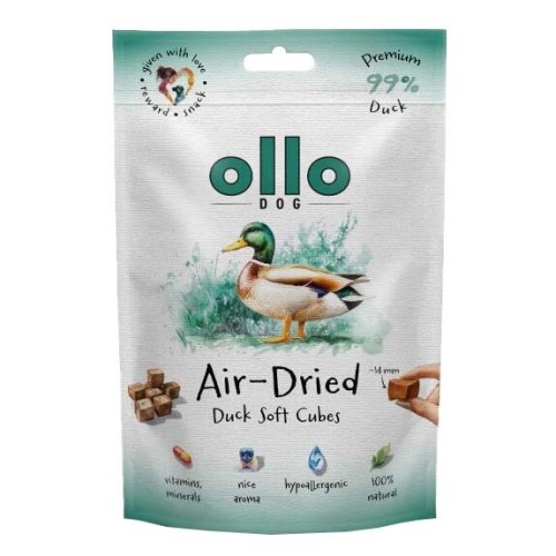 Ollo AIR-DRIED SOFT DUCK CUBES 80g monobiałkowe smaczki z kaczki
