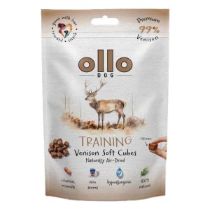 Ollo AIR-DRIED SOFT VENISON CUBES 80G TRAINING monobiałkowe smaczki jeleń