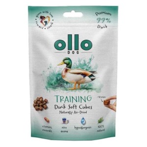 Ollo AIR-DRIED TRAINING SOFT CUBES DUCK KACZKA monobiałkowe 80g