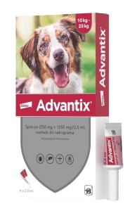 Advantix dla psów od 10 do 25kg 2,5mlx4szt