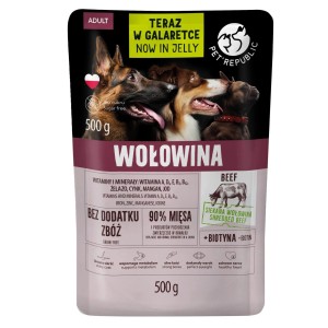 Mokra karma dla psa saszetka SIEKANA wołowina GALARETA 500g PetRepublic