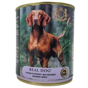 Mokra karma dla psa Real Dog Wołowina i królik 800 g 92% MIĘSA