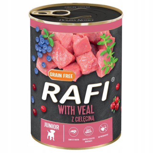Rafi Junior z Cielęciną 400g dla szczeniąt Puszka
