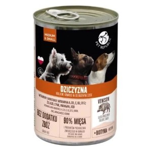 PetRepublic mokra karma dla psów dziczyzna kawałki w sosie 400g
