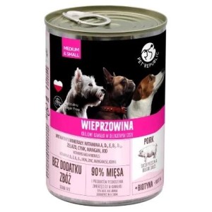 PetRepublic mokra karma dla psów wieprzowina kawałki w sosie 400g