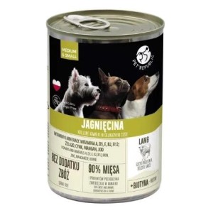 PetRepublic mokra karma dla psów jagnięcina kawałki w sosie 400g