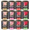 KARMA DLA PSÓW zestaw RAFI MIX SMAKÓW 800G X 24 2