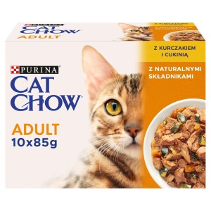 Karma mokra dla kota Purina Cat Chow Adult Kurczak Cukinia Multipack 10x85g