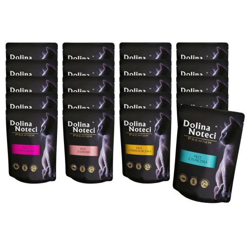 DOLINA NOTECI PREMIUM FILETY MIX 20X85G KARMA MOKRA DLA KOTA