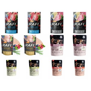 DOLINA NOTECI RAFI PET REPUBLIC Karma mokra dla psa MIX Smaków 12 x 500g