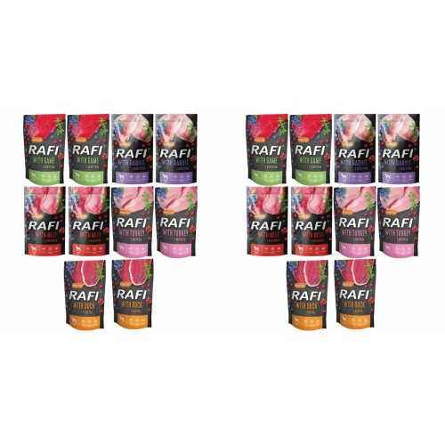 2x Mokra karma dla psa RAFI MIX SMAKÓW 10x500g