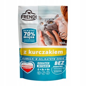 Frendi karma mokra dla kota kurczak 100g kawałki w sosie, saszetka