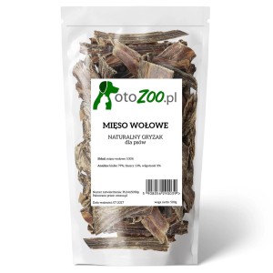 Mięso wołowe przysmak naturalny suszony dla psa 500g otozoo.pl