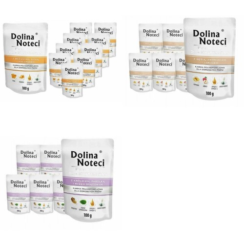 DOLINA NOTECI Premium Karma mokra dla psa małych ras MIX Smaków 30 x 100g