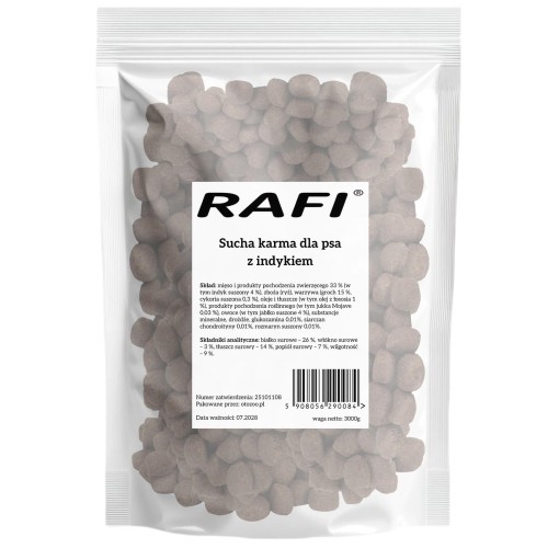 Dolina Noteci Rafi sucha karma dla psa z indykiem 3kg