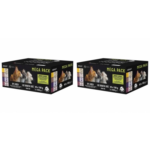 2x PET REPUBLIC Saszetka karma mokra dla kota mix smaków 40 x 100g