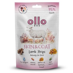 Przysmak dla psa Ollo AIR DRIED SKIN & COAT STRIPS JAGNIĘCINA, bez zbóż 80G