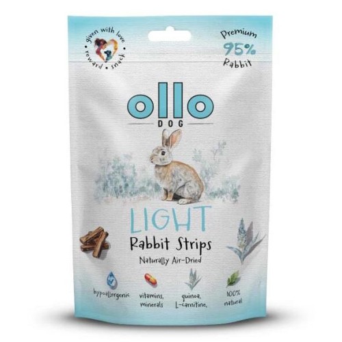 Przysmak dla psa Ollo AIR-DRIED LIGHT SOFT STRIPS RABBIT KRÓLIK 80g