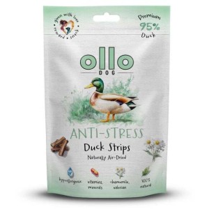 Przysmak dla psa Ollo AIR-DRIED ANTI STRESS SOFT STRIPS KACZKA 80g