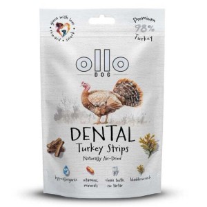 Przysmak dla psa Ollo AIR-DRIED DENTAL STRIPS Z INDYKA 80g