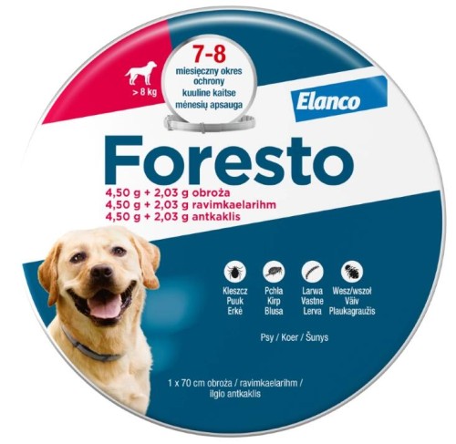 Foresto Obroża dla psa powyżej 8kg długość 70cm