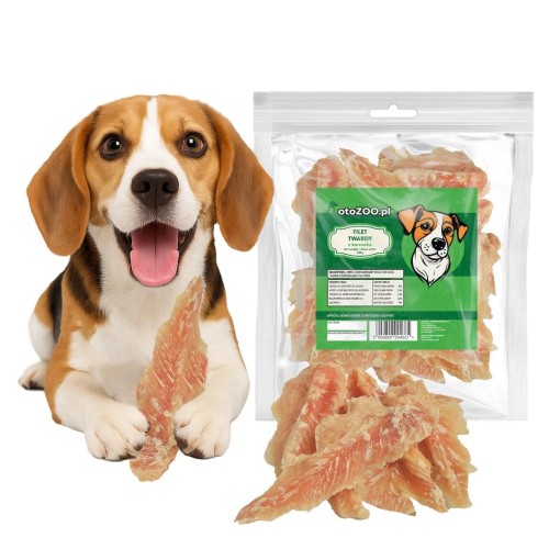 FILET TWARDY Z KURCZAKA PRZYSMAK DLA PSA 500G +10% GRATIS