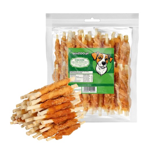 PRZYSMAKI DLA PSA SMAKOŁYKI PAŁECZKI OWINIĘTE KURCZAKIEM 500G +10% GRATIS
