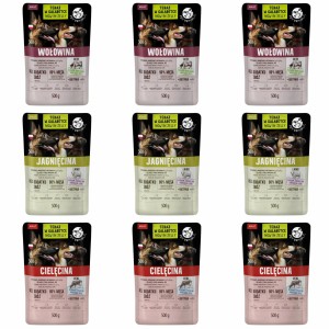 Pet Republic dla psów średnich i dużych - MIX 3 smaków 9x500g