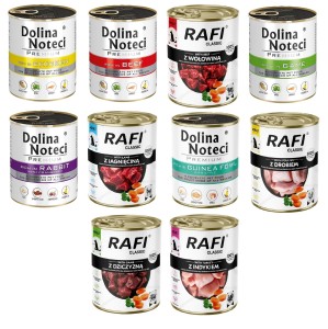 DOLINA NOTECI PREMIUM RAFI MIX SMAKÓW 10x 800g BEZ RYB