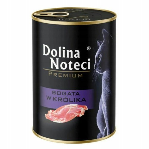 Karma mokra Dolina Noteci bezzbożowa królik dla kotów dorosłych 400 g