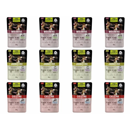 Pet Republic dla psów średnich i dużych - MIX 3 smaków 12x500g