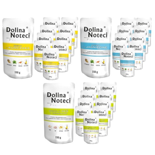 Mokra karma dla psa Dolina Noteci Premium MIX SMAKÓW 30x150 g