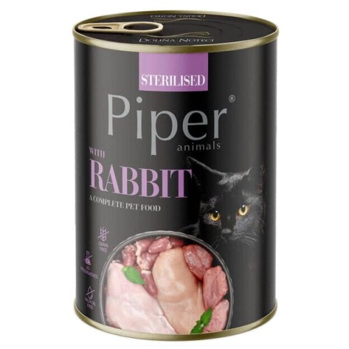 Piper Animals karma mokra dla kota sterilised królik 400g