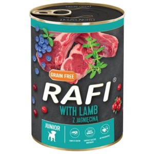 Mokra karma dla psa Rafi Junior z jagnięciną 400g