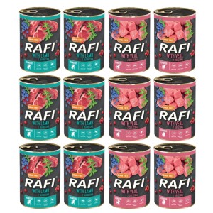 RAFI DOLINA NOTECI JUNIOR KARMA DLA PSA MIX 12X400G PUSZKA