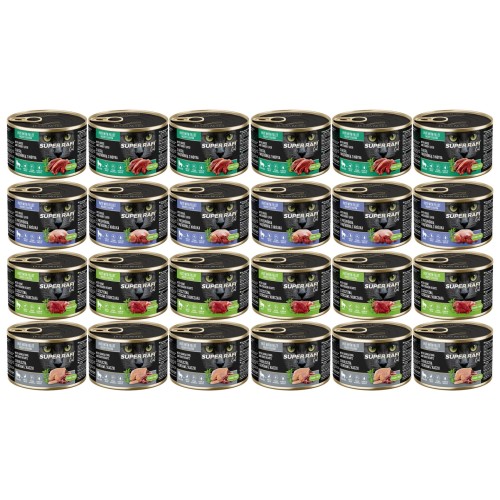 Super Rafi Cat Mokra Karma dla kotów MIX SMAKÓW 24 x 185g