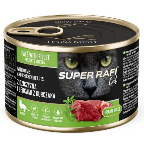Rafi Cat Karma dla kotów z dziczyzną i sercami z kurczaka 185g